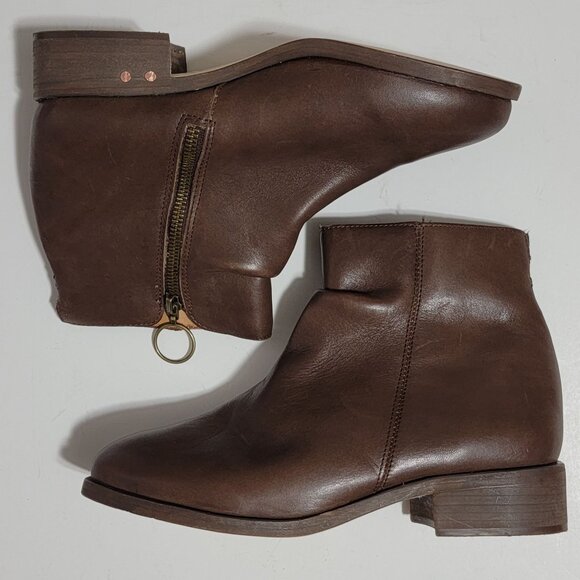NEW Beek Quail Ankle Boots Womens 7.5 Chocolate Brown Hipster Chic Neutral Boho - Picture 6 of 10